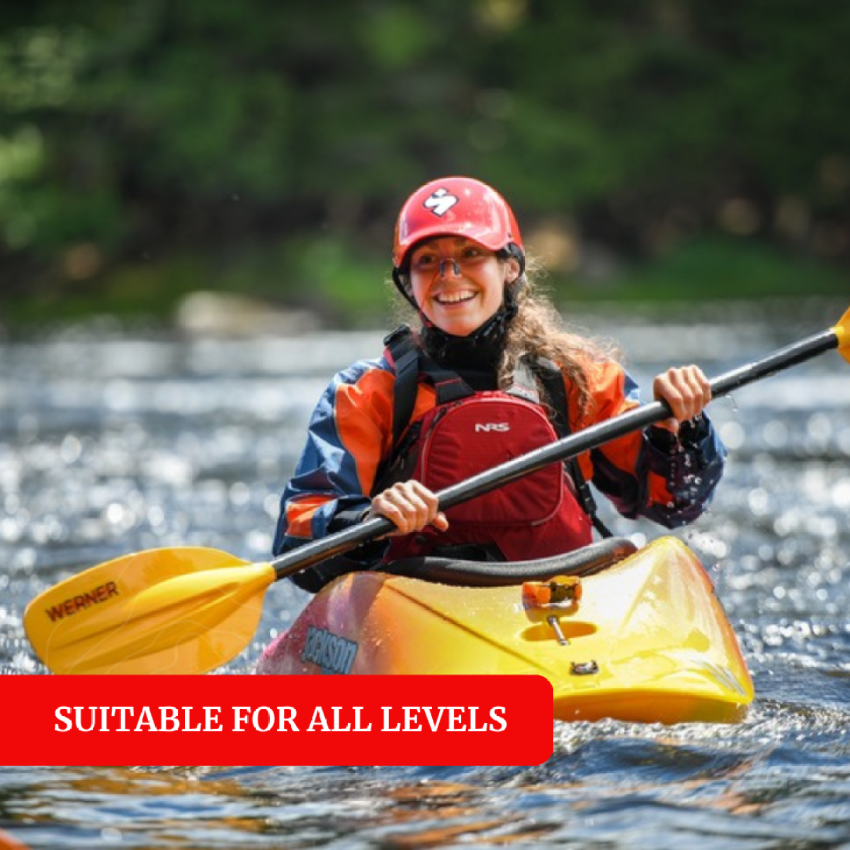 a man riding on the back of a raft